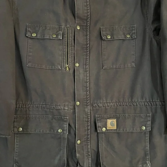 Carhartt Men’s Dark Brown Vintage Barn Jacket SZ 2XL-3XL Military & Field